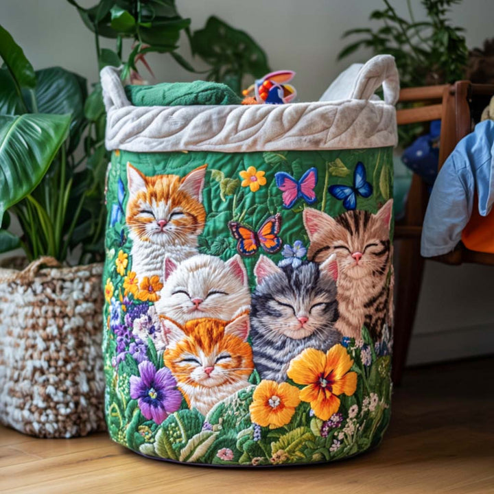 Cat Cuddle Corner Quilted Basket