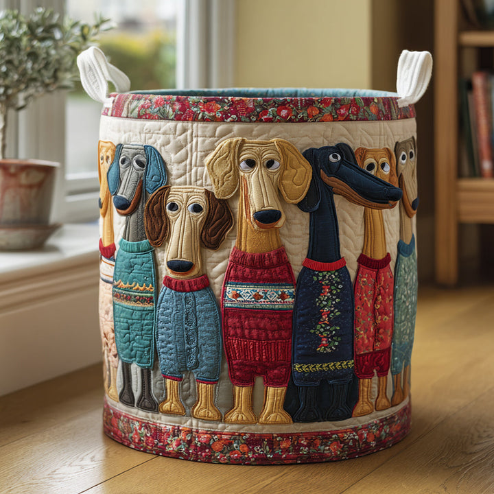 Cheerful Whiskers // Quilted Basket