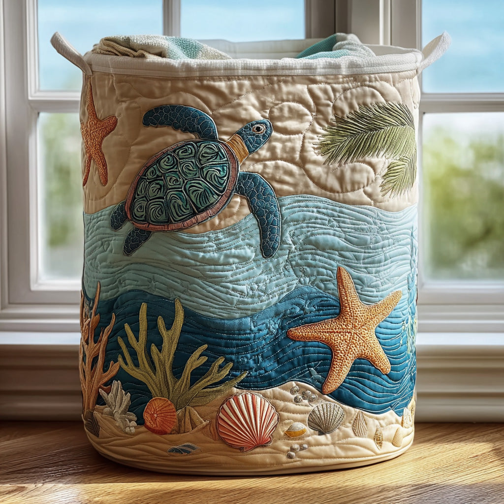 Coastal Harmony // Quilted Basket