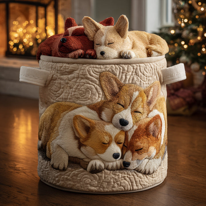 Corgi on Vacation Laundry Basket