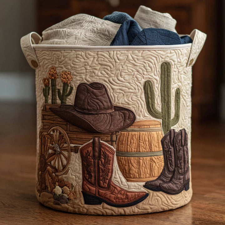 Cowboy Sunset // Quilted Basket