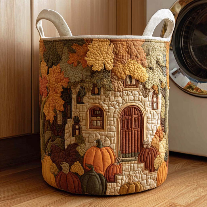 Dancing Autumn Leaves / Quilted Basket