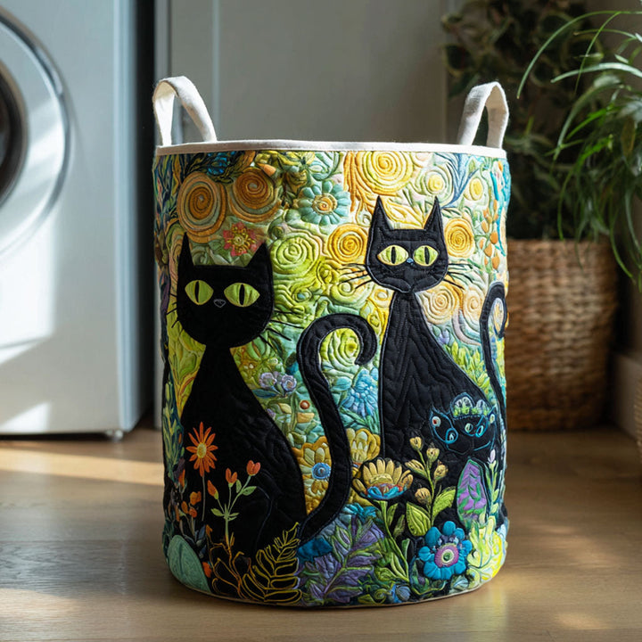Feline Fiesta Quilted Basket