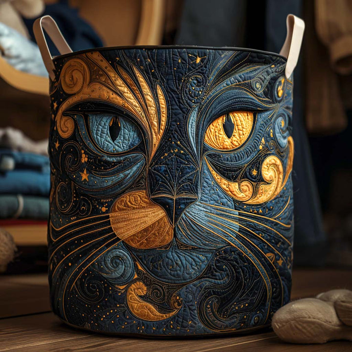 Galactic Cat / Quilted Basket