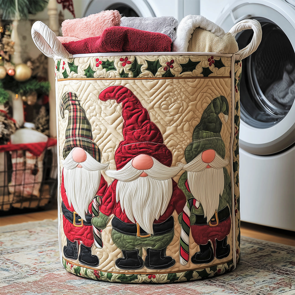 Gnome in the Snow Quilted Basket │ B1G1