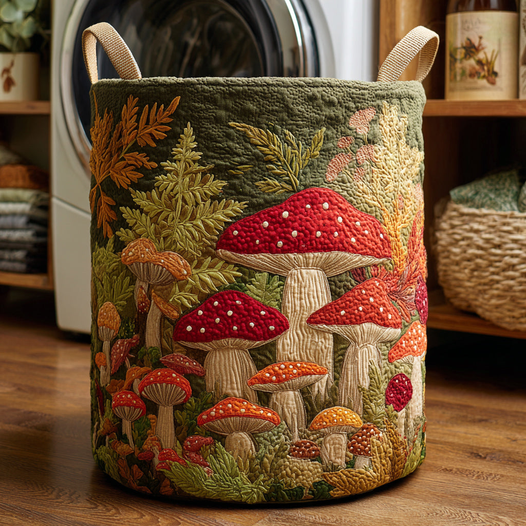 Mushroom Forest // Quilted Basket