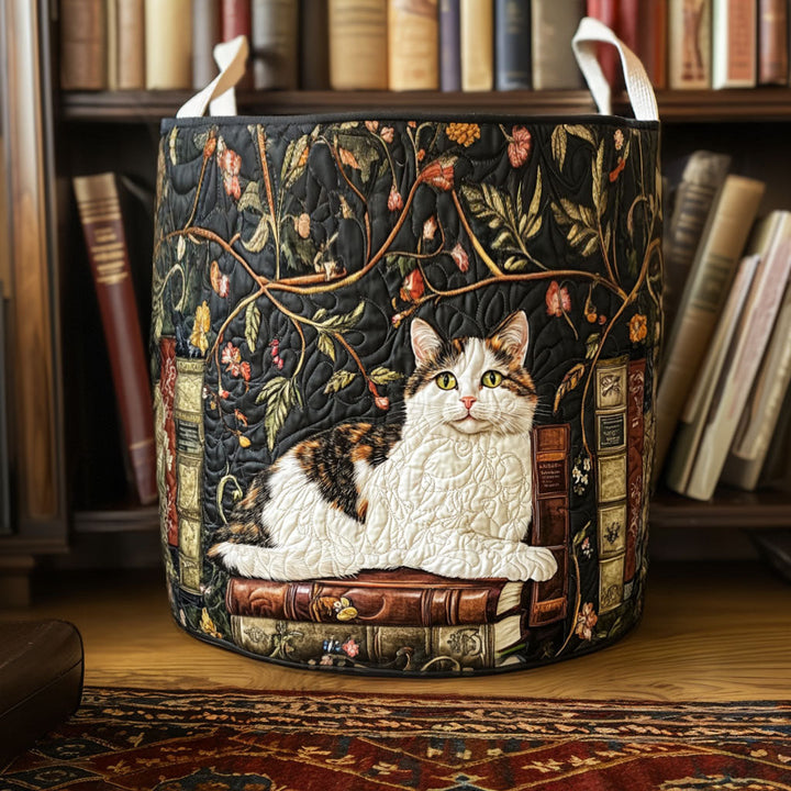 Mystical Cat Quilted Basket
