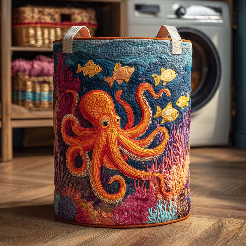 Mystical Octopus / Quilted Basket