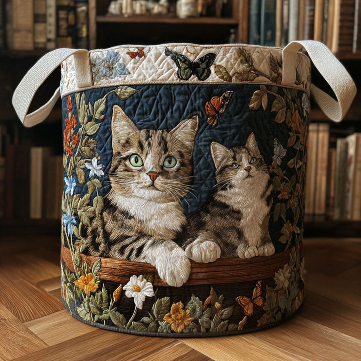 Paws in the Garden // Quilted Basket