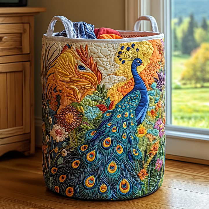 Peacock Glory Quilted Basket │ B1G1