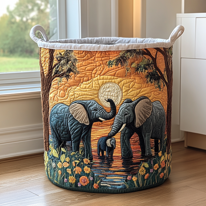 Rustic Elephant // Quilted Basket