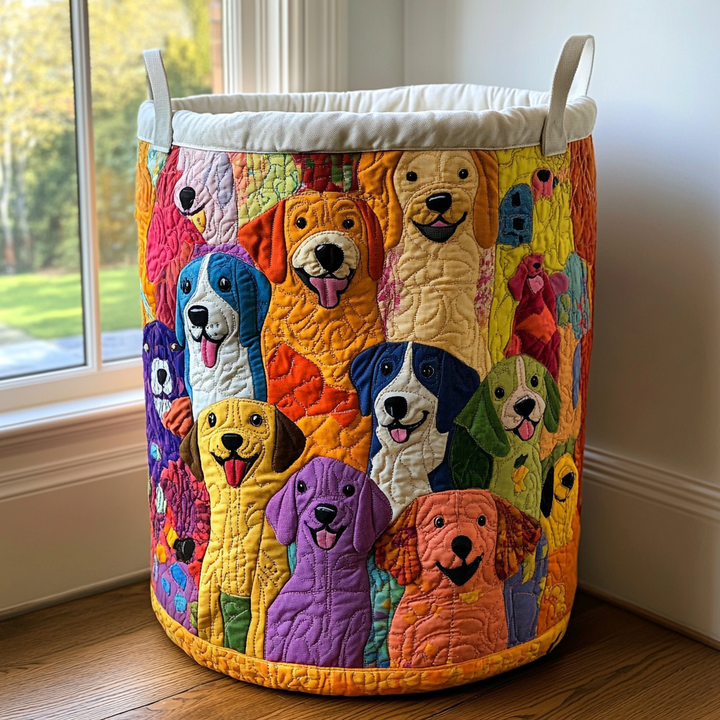 Shining Dogs // Quilted Basket