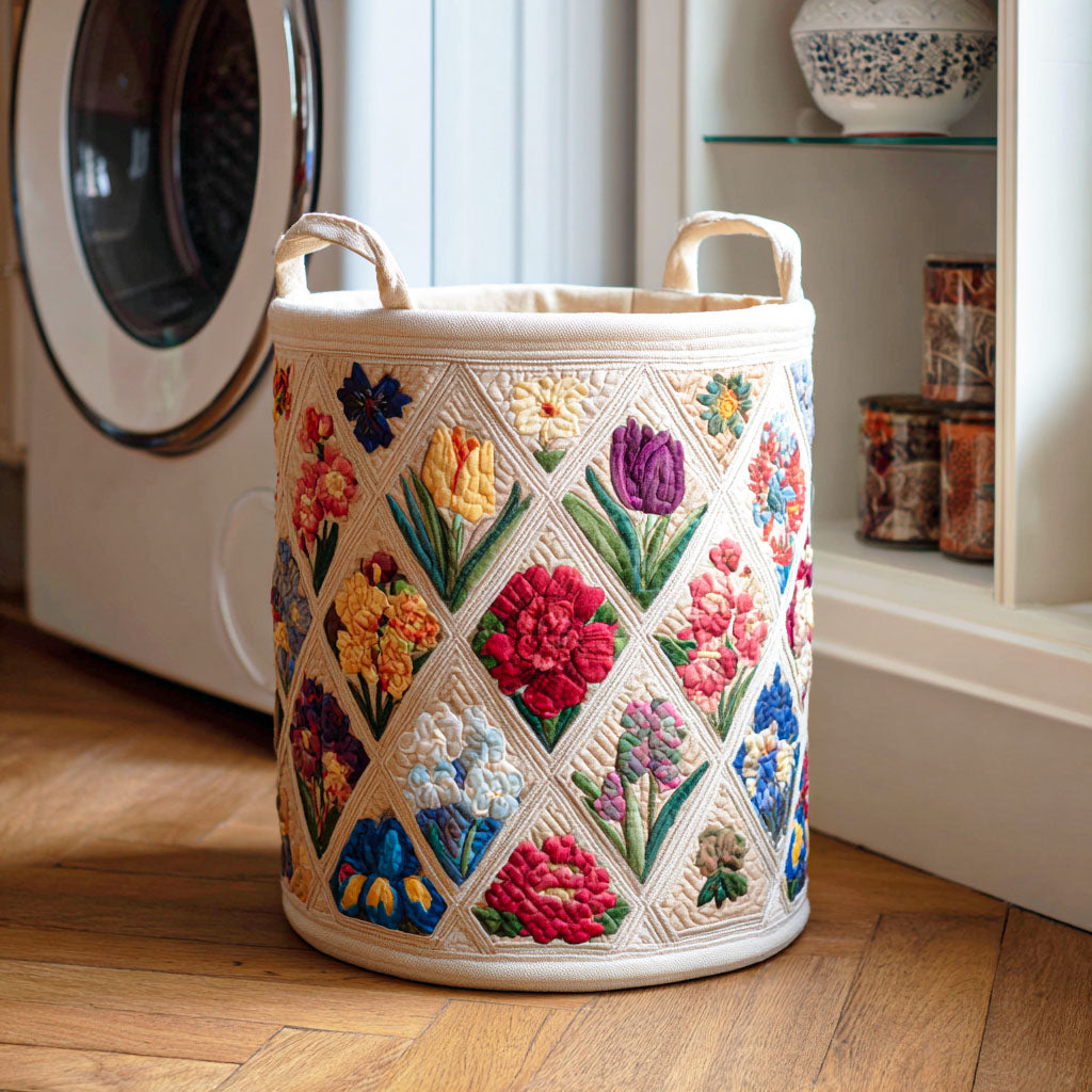 Spring Flowers / Quilted Basket