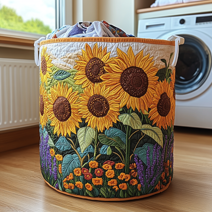 Sunflowers // Quilted Basket
