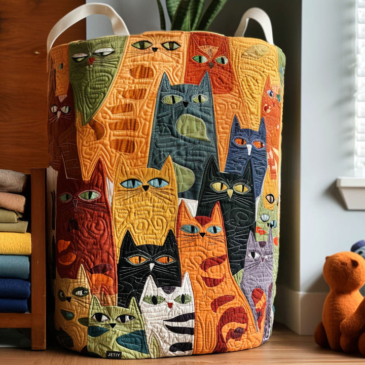 The Purring Band Quilted Basket │ B1G1