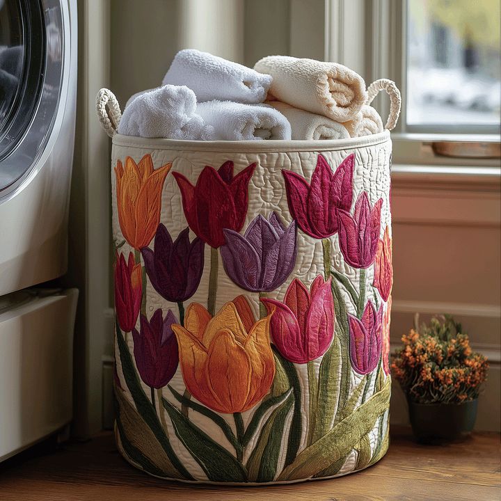 Tulip Joy // Quilted Basket