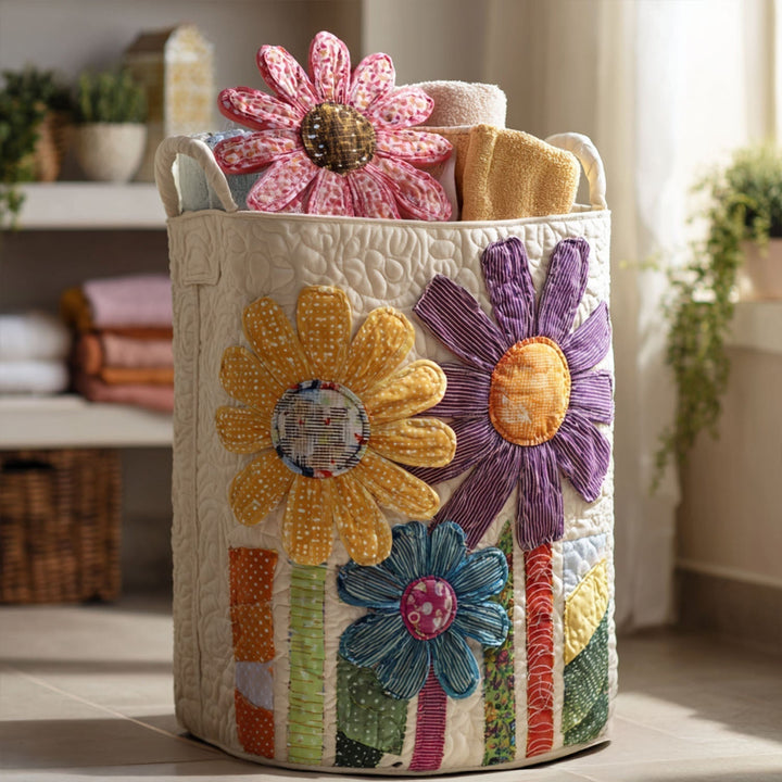 Vintage Flowers // Quilted Basket