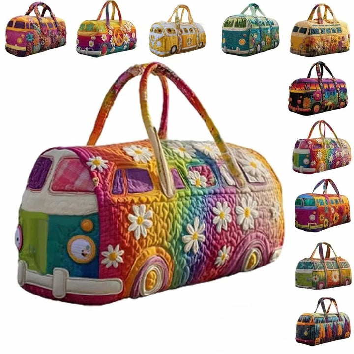 Ielle™ - Adjustable Strap Quilted Travel Duffle Bag