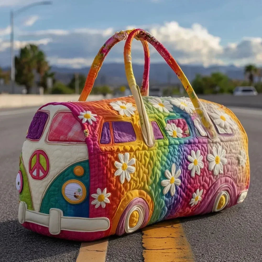Ielle™ - Adjustable Strap Quilted Travel Duffle Bag