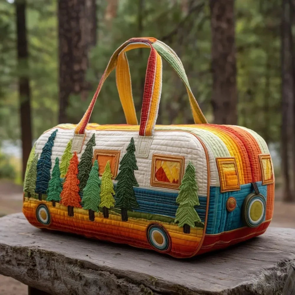Ielle™ - Adjustable Strap Quilted Travel Duffle Bag