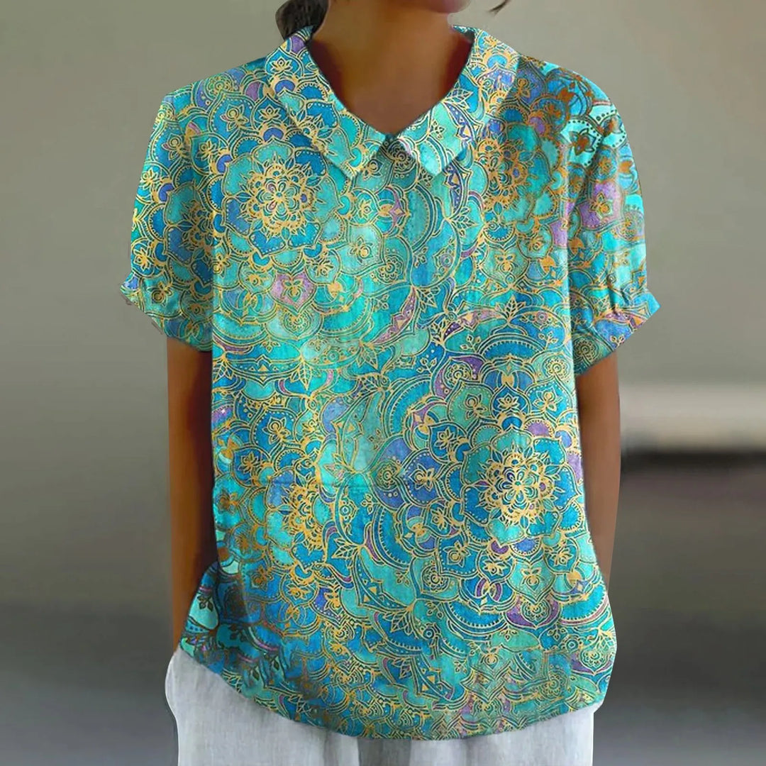 Thalindra | Women's Casual Summer Button Blouse