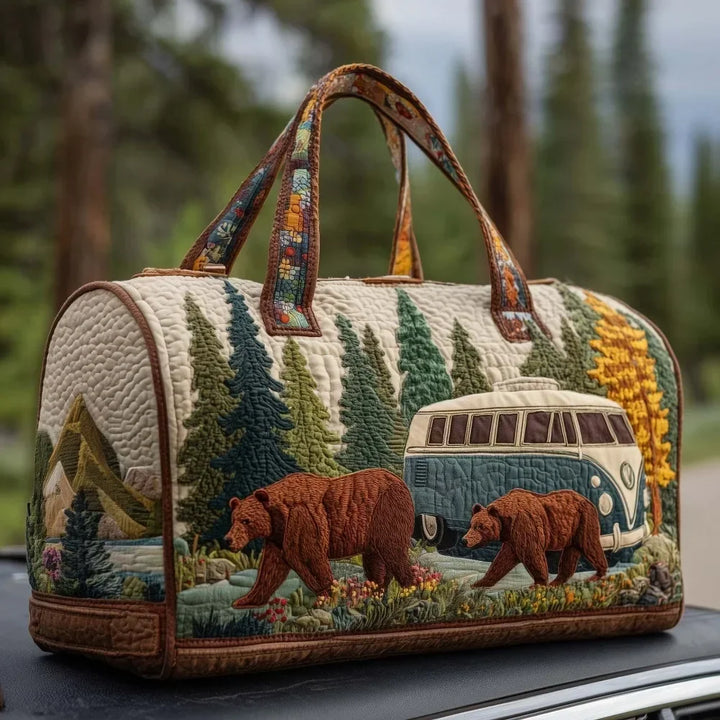 Ielle™ - Adjustable Strap Quilted Travel Duffle Bag