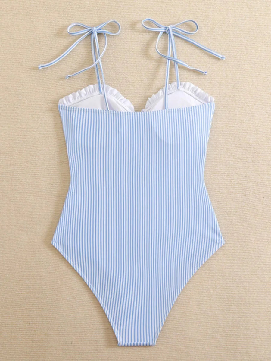 Elena | Sculpting Striped Swimsuit