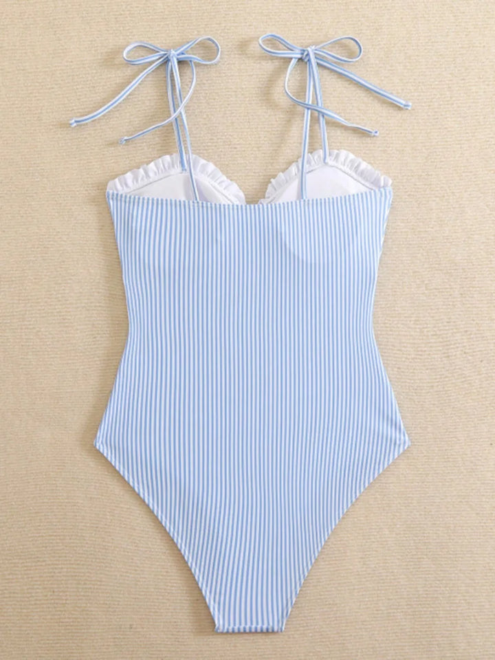 Elena | Sculpting Striped Swimsuit