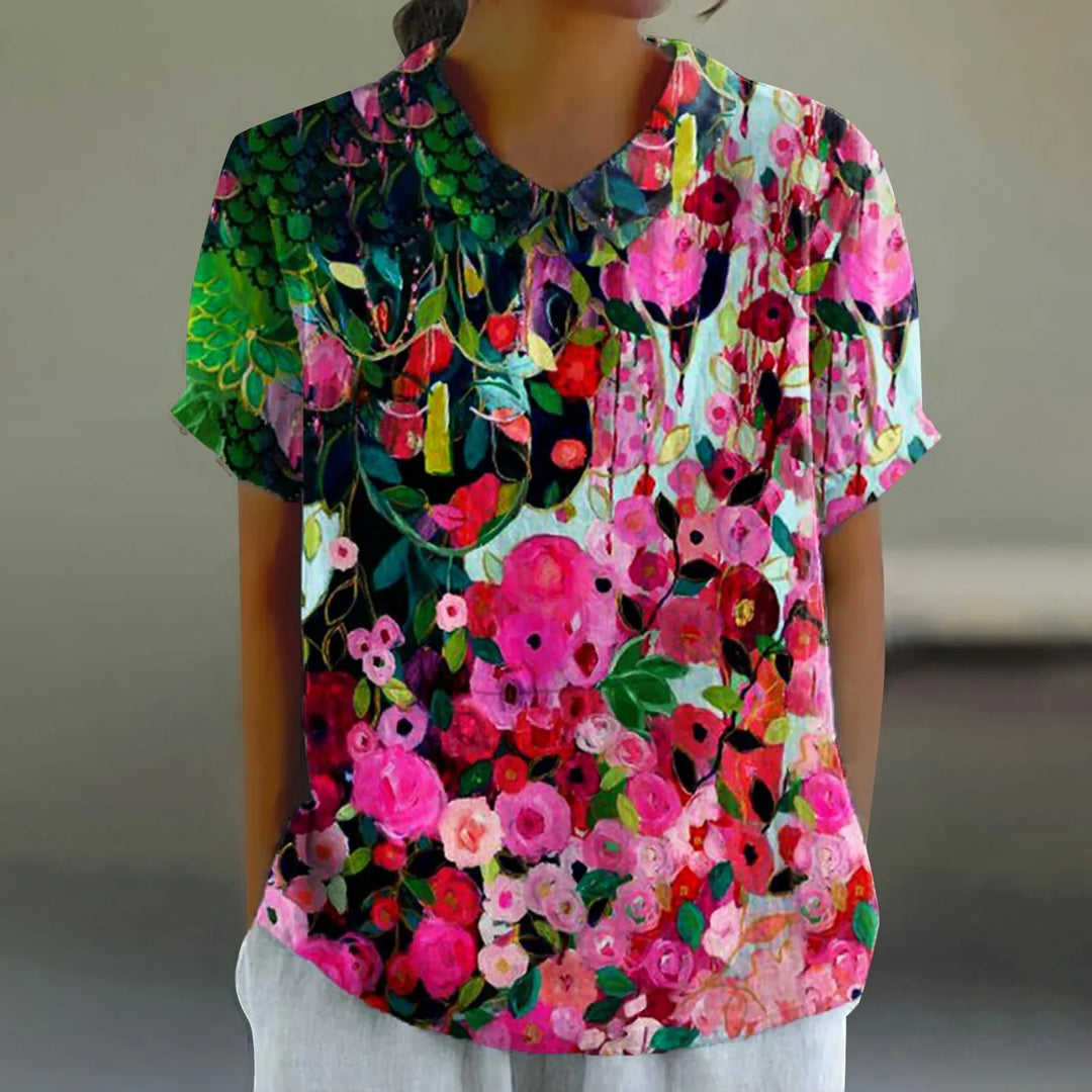 Delvina | Women's Casual Summer Button Blouse