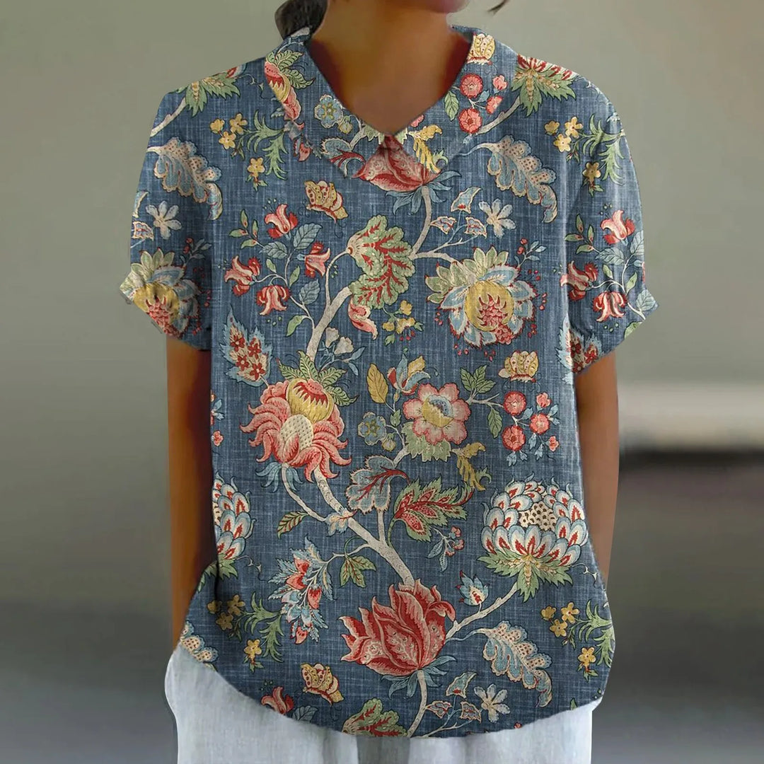 Amaryllis | Women's Casual Summer Button Blouse