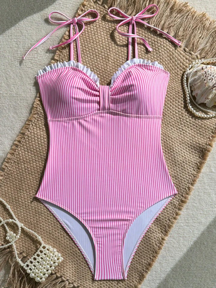 Elena | Sculpting Striped Swimsuit