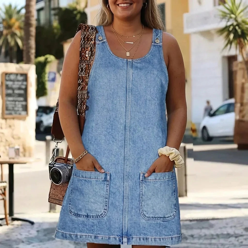 Saylor | Relaxed Denim-Look Dress
