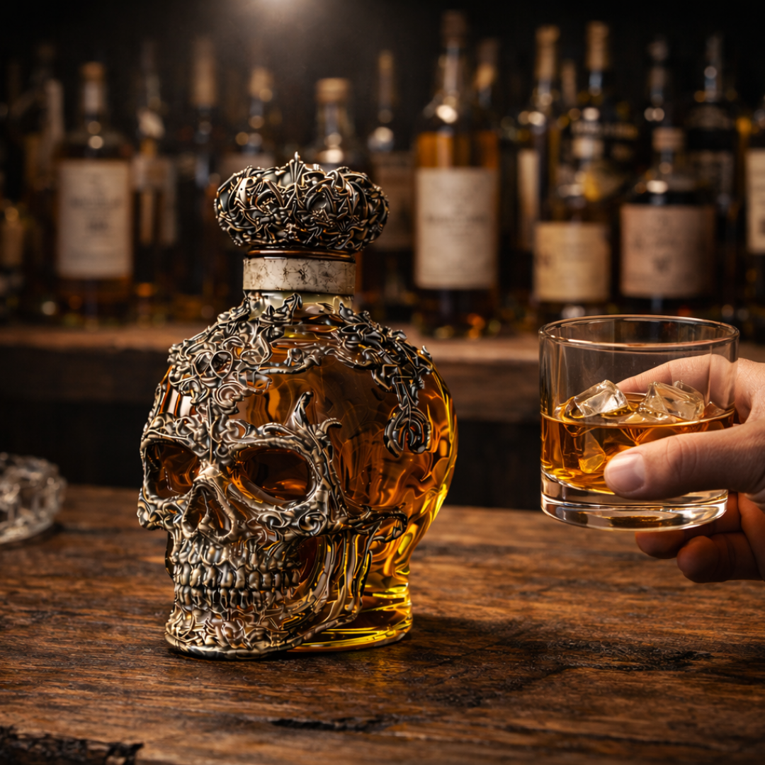 Whiskey Bottle - Skulls Edition