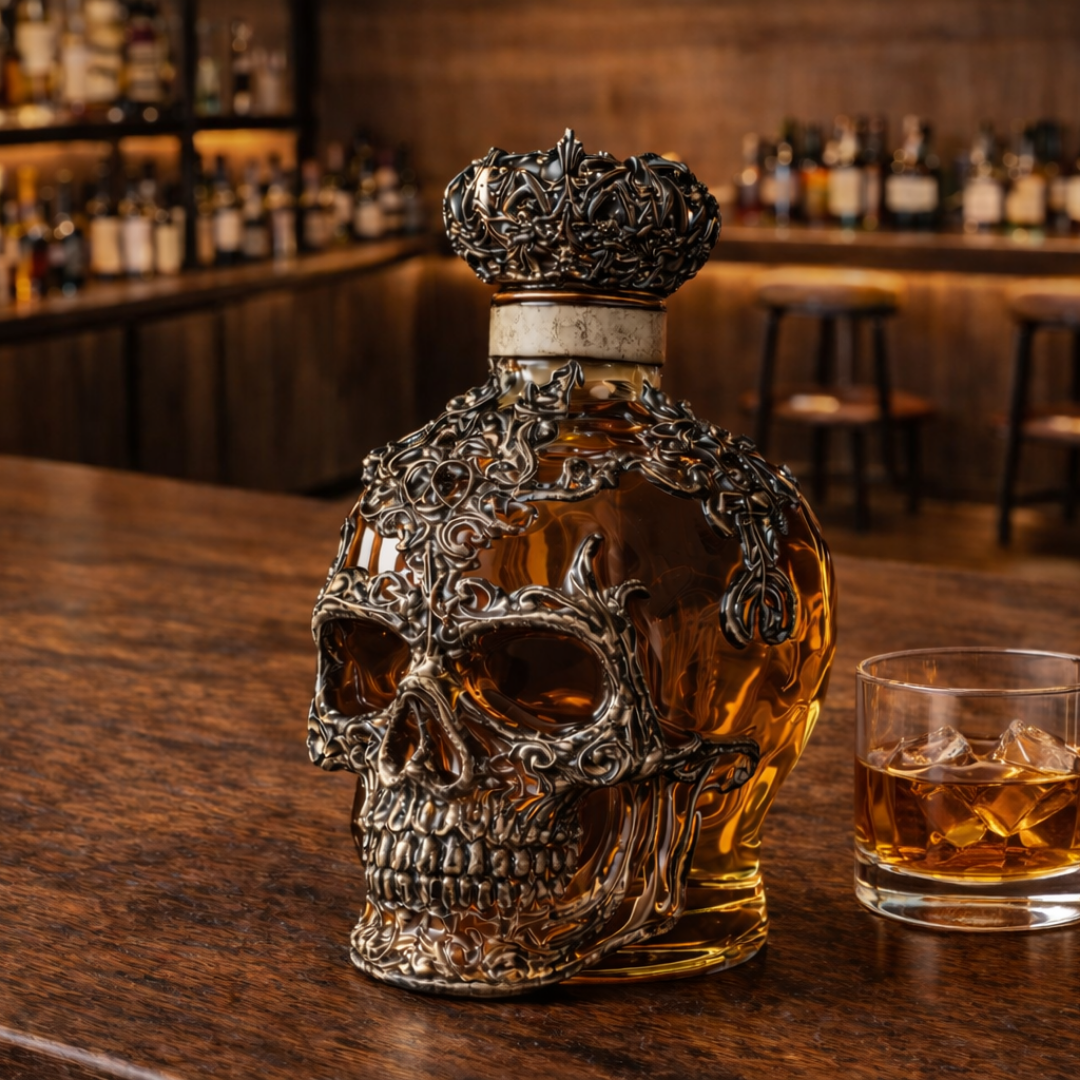 Whiskey Bottle - Skulls Edition