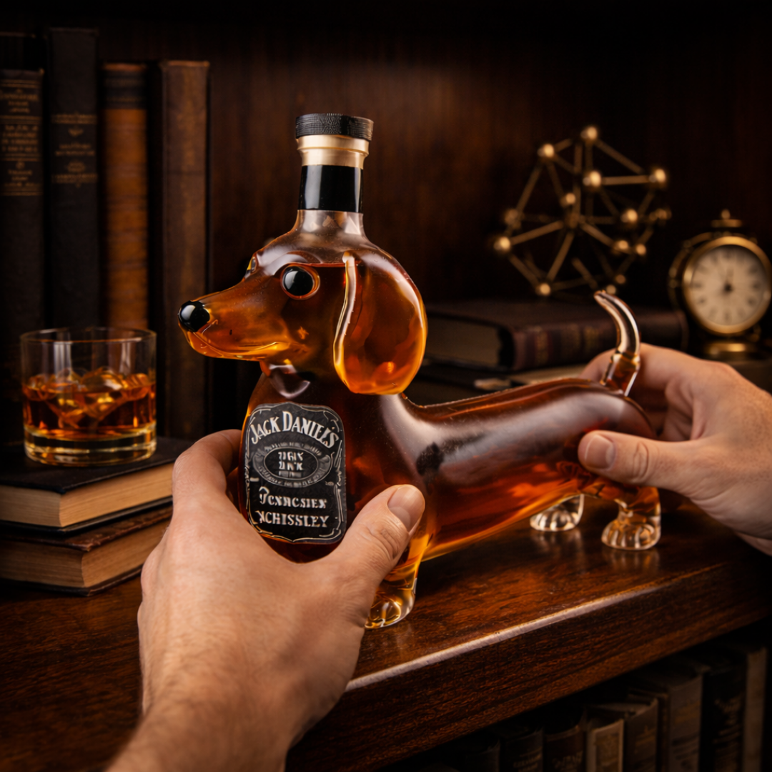 Jack Daniel's Whiskey Bottle - Dachshund Edition