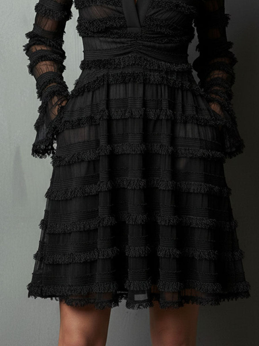 Rosalie™ | Elegant Mini Dress with Deep V-Neck