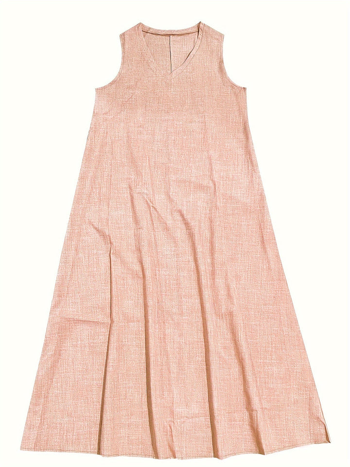 Seraphine | Drapey V-Neck Sleeveless Loose Fit Maxi Dress