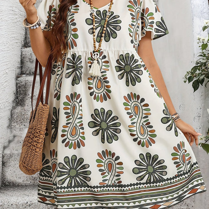 Hannah™ | Plus Size Boho Floral Summer Dress