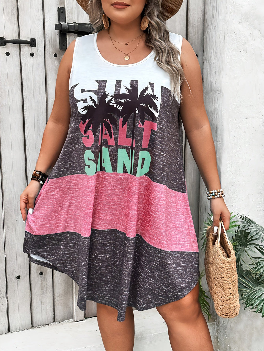 Ashley™ | Plus Size Casual Patchwork Summer Dress