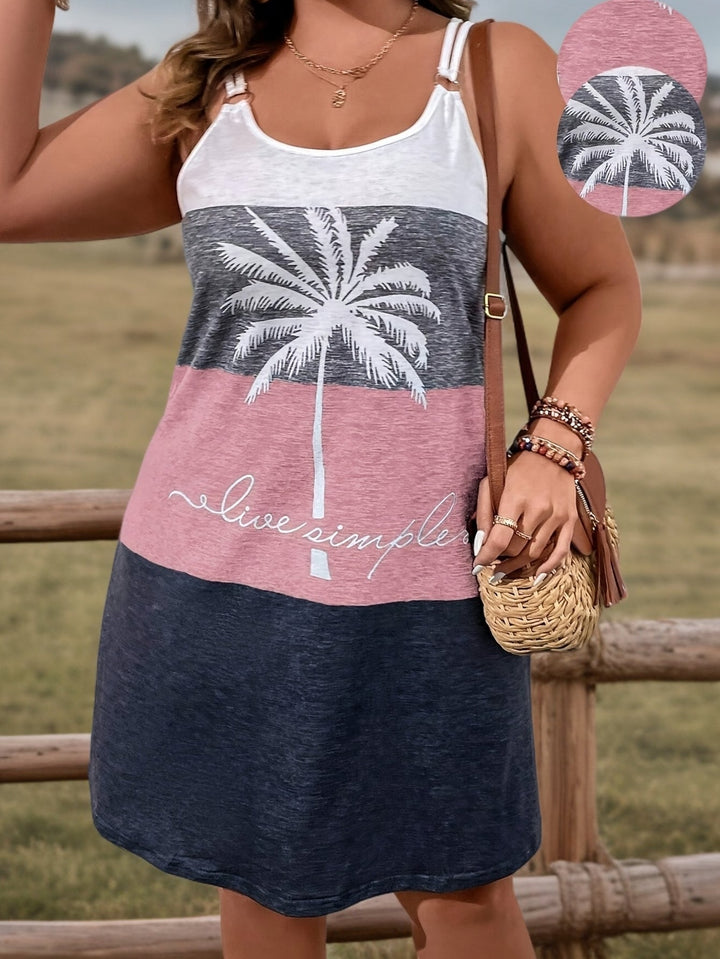 Brianna™ | Plus Size Tropical Print Summer Dress