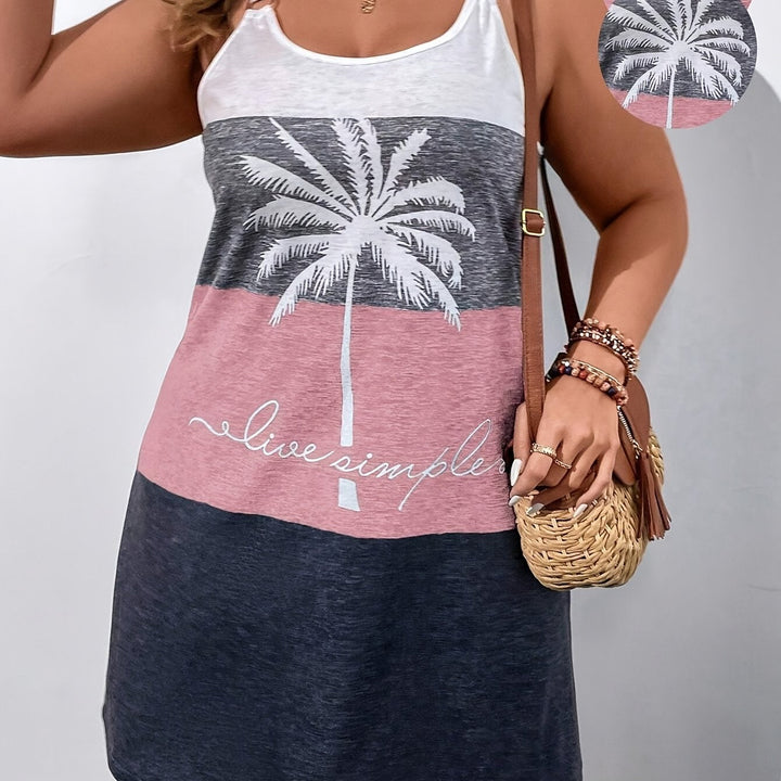 Brianna™ | Plus Size Tropical Print Summer Dress