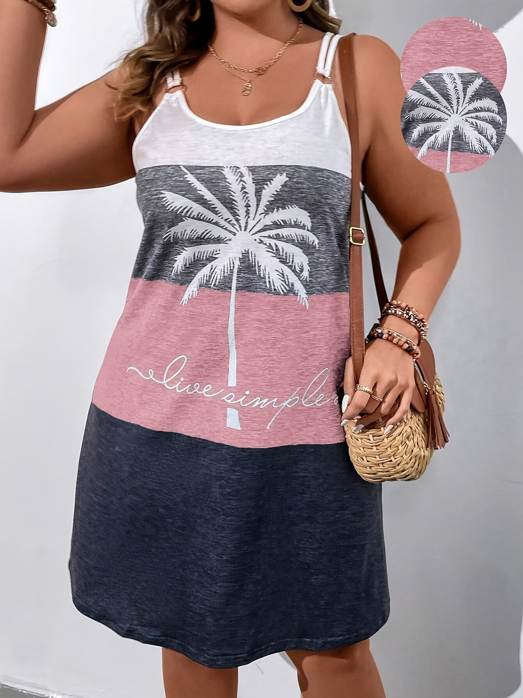 Brianna™ | Plus Size Tropical Print Summer Dress