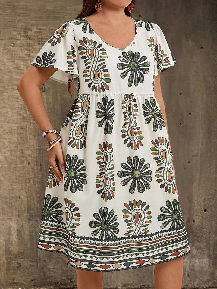 Hannah™ | Plus Size Boho Floral Summer Dress