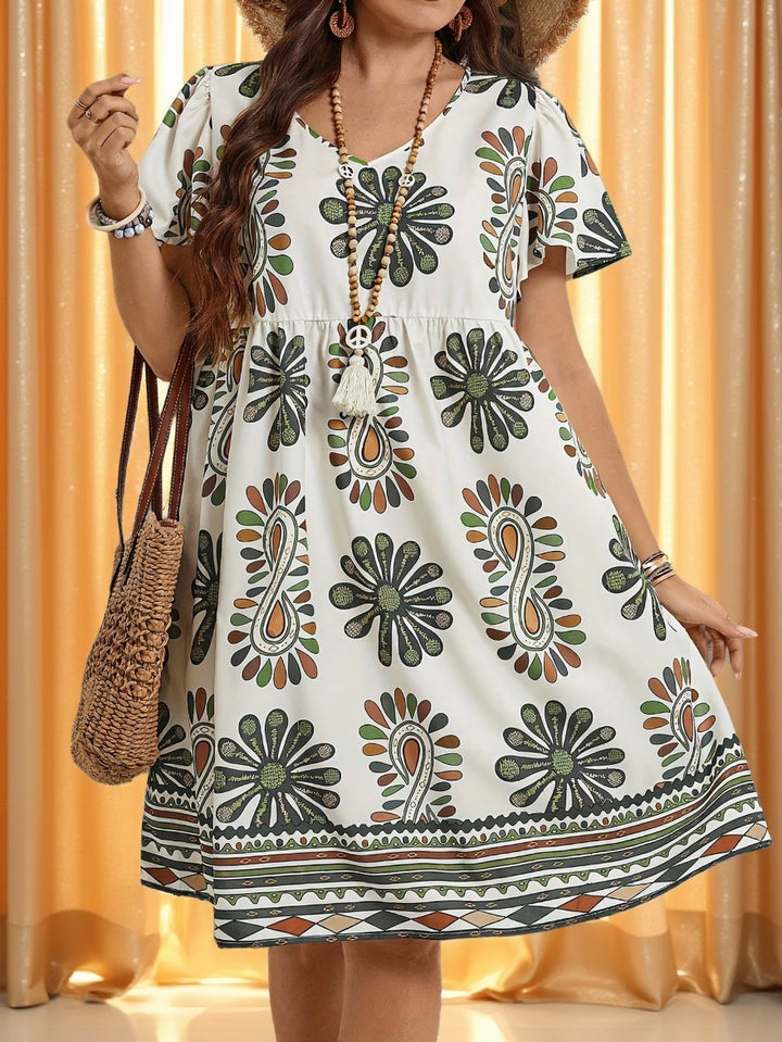 Hannah™ | Plus Size Boho Floral Summer Dress