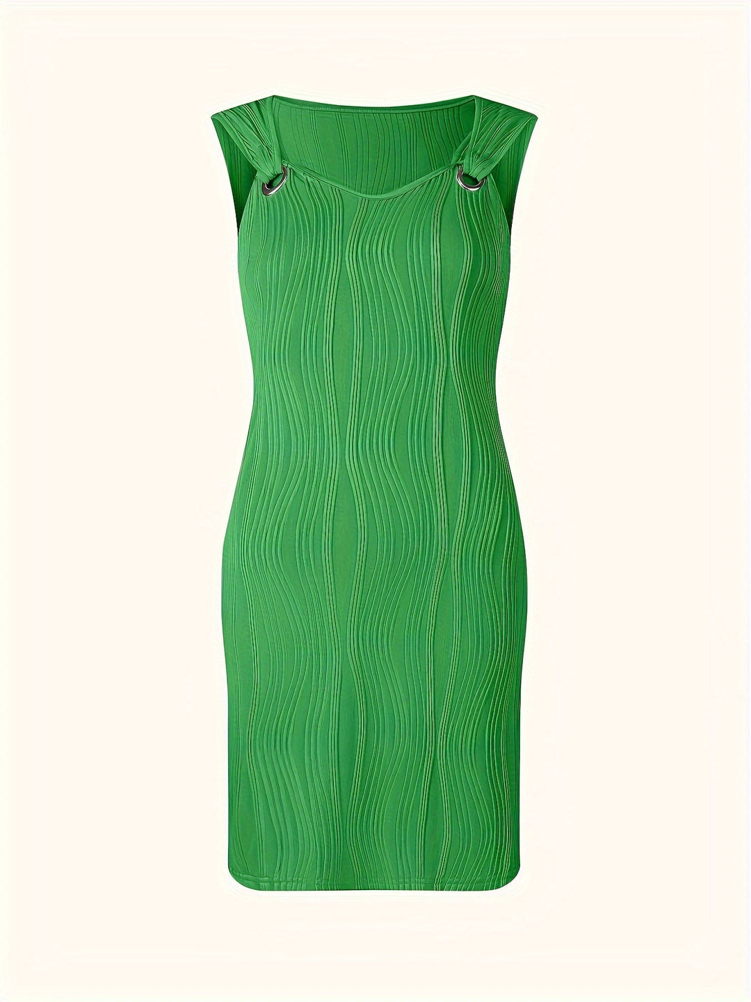 Mivelle | Solid V-Neck Sleeveless Mini Dress