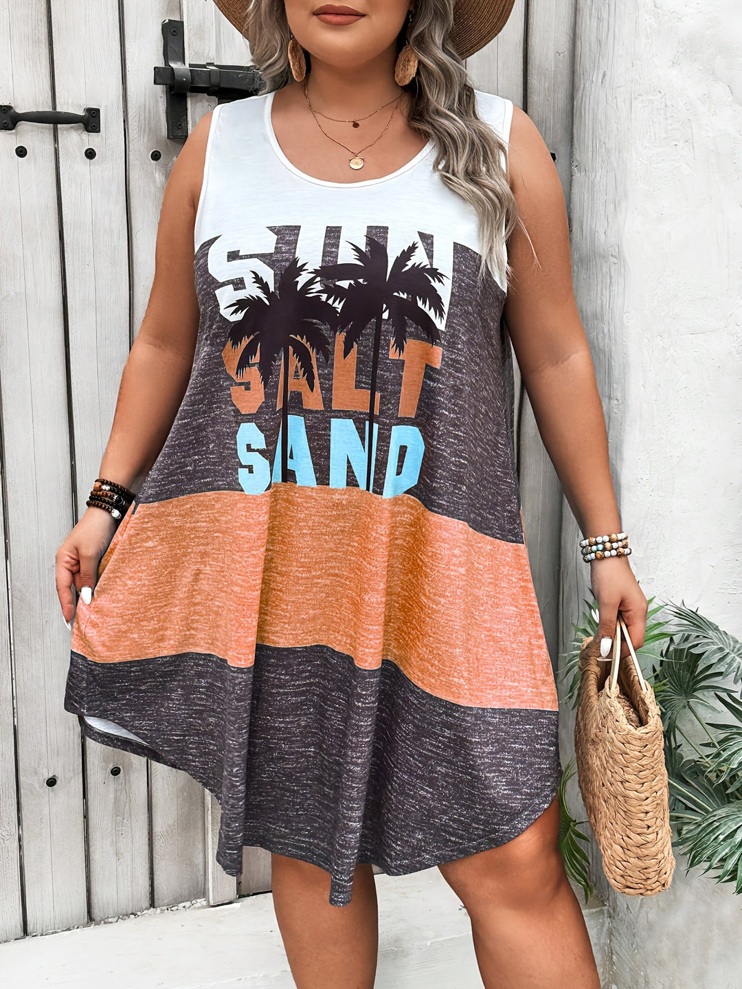 Ashley™ | Plus Size Casual Patchwork Summer Dress