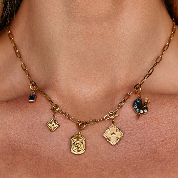 Golden Clover Leaf Charm