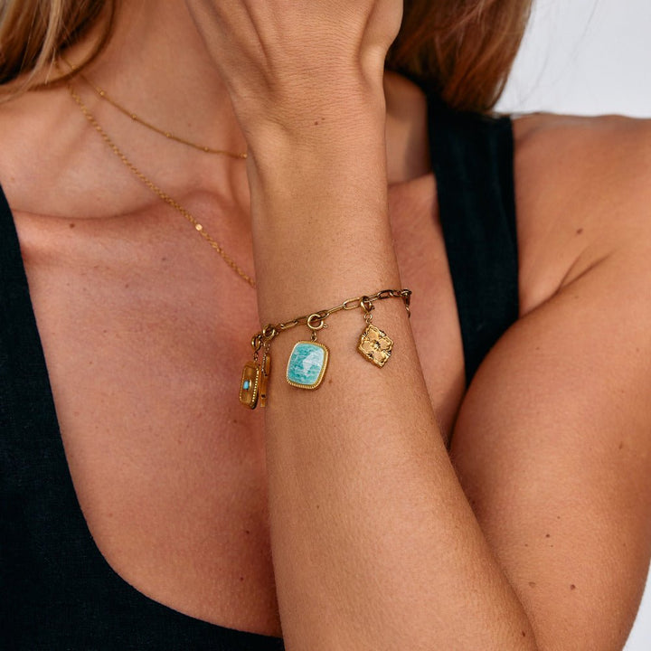 Green Amazonite Stone Charm