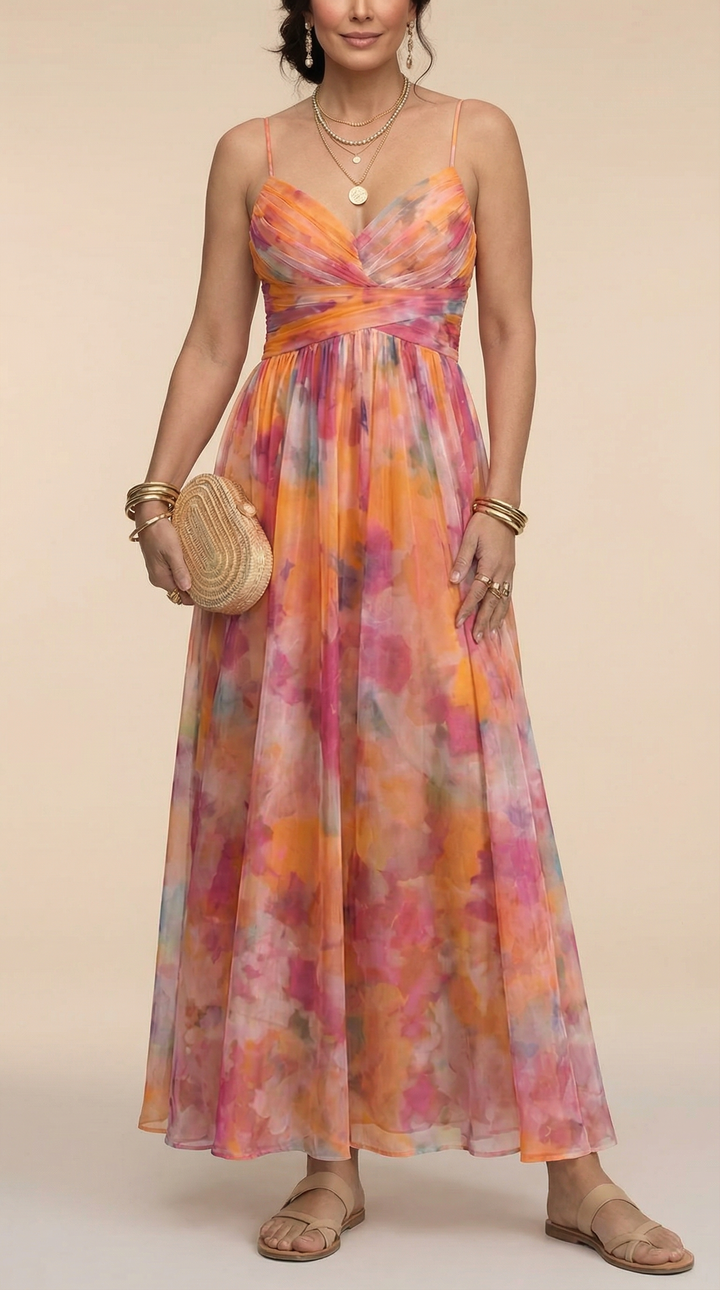 Giselle | Enchanting Floral Print Maxi Dress