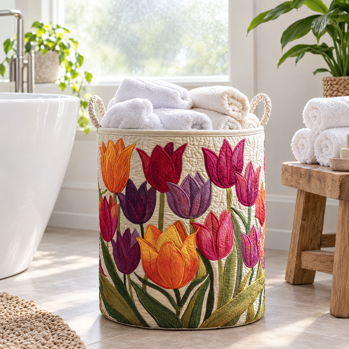 Tulip Joy // Quilted Basket